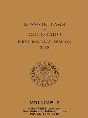 cover image of Colorado Session Laws